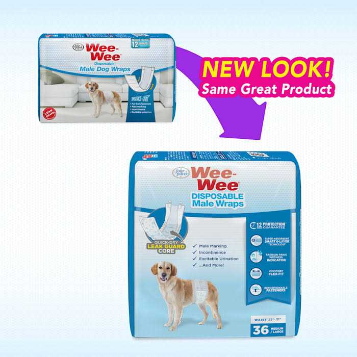 Four Paws Wee Wee Disposable Male Dog Wraps - Image 4