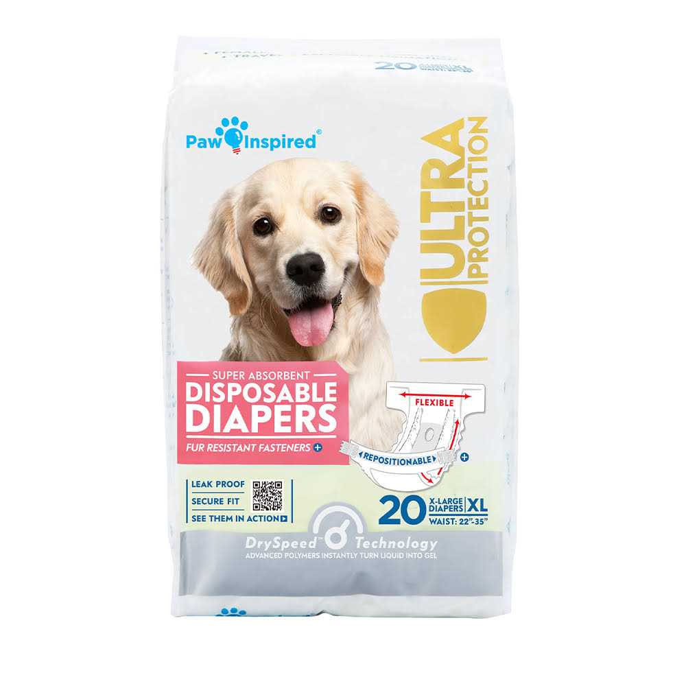 Paw Inspired Disposable Dog Diapers Female Dog Diapers Ultra Protection - Image 3