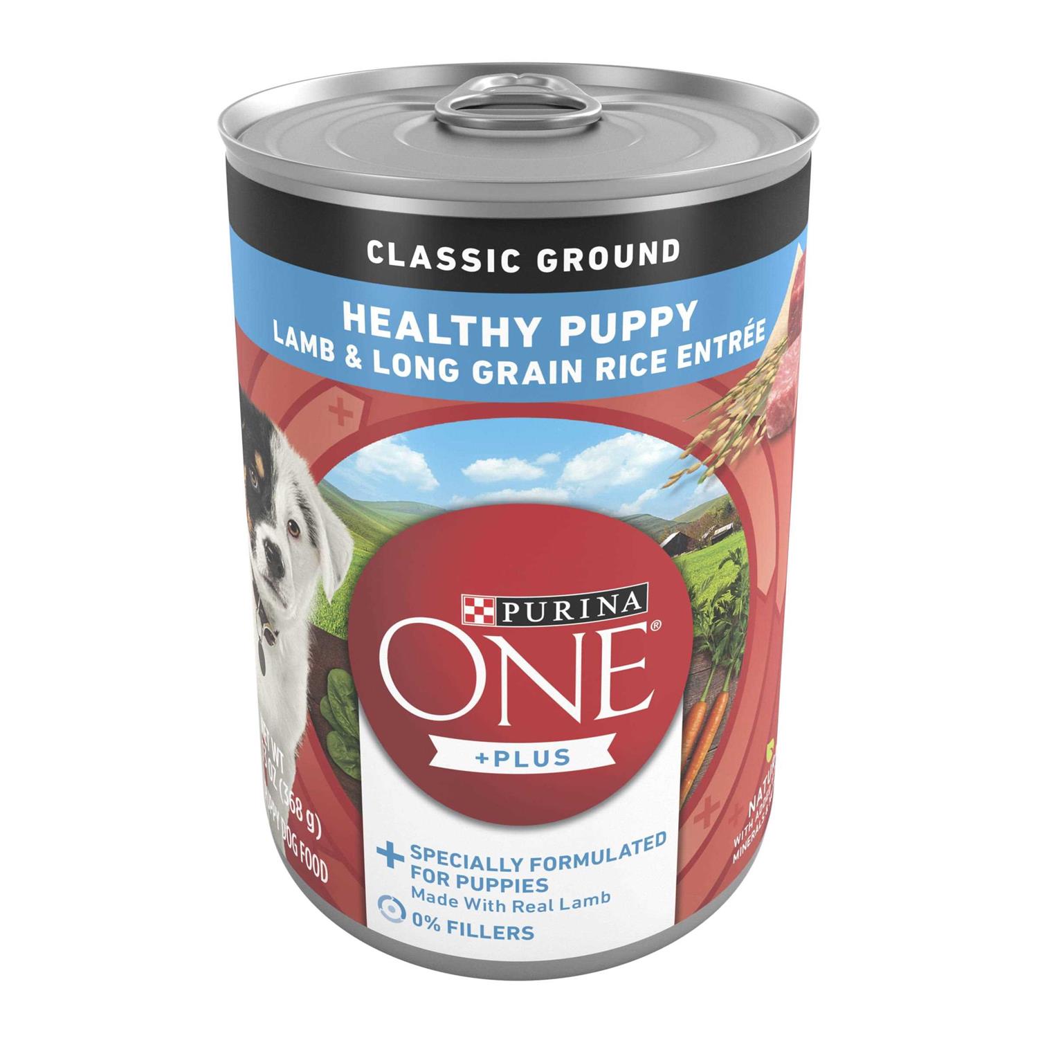 Purina ONE SmartBlend Classic Healthy Puppy Ground Lamb & Long Grain Rice Canned Dog Food