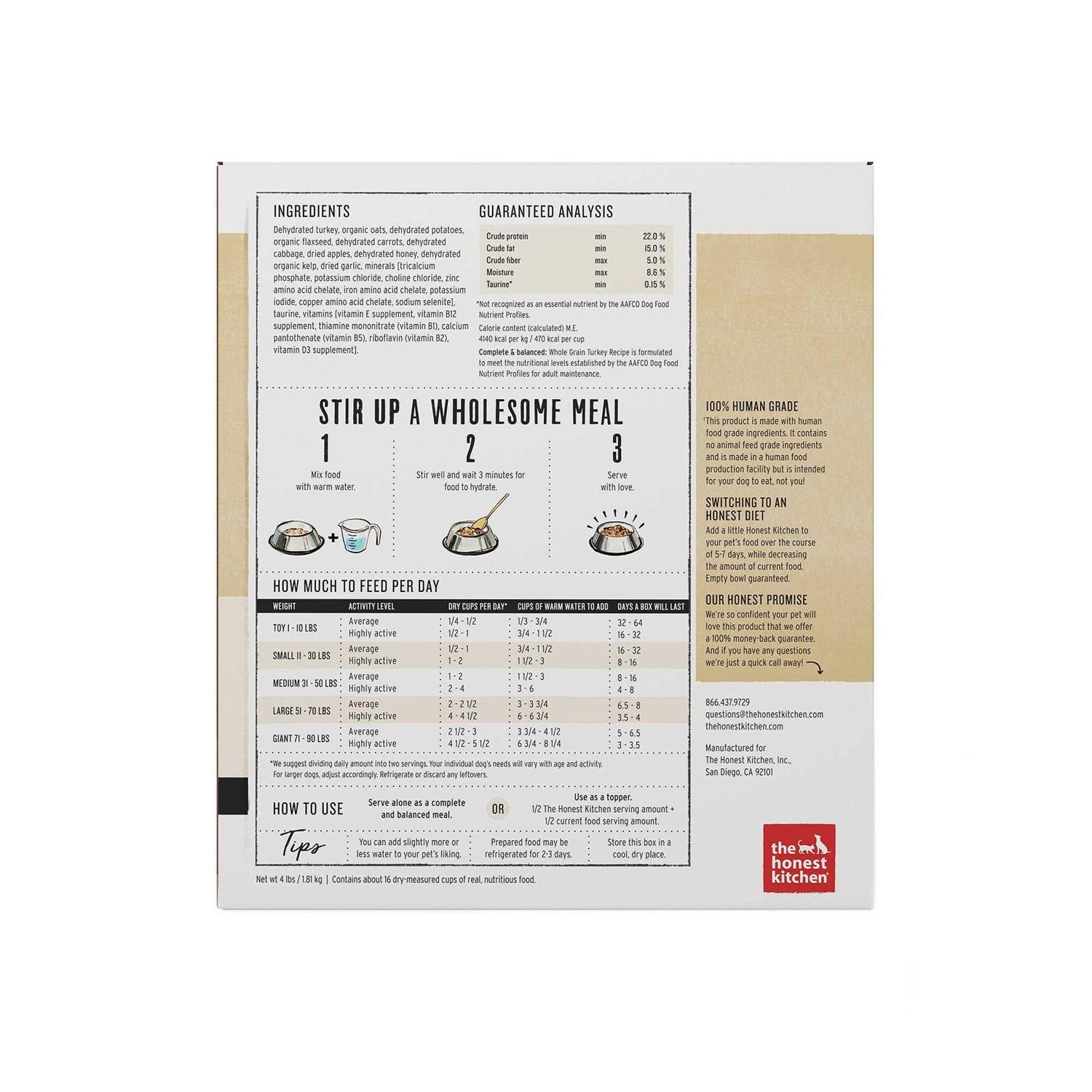 The Honest Kitchen Dehydrated Whole Grain Dog Food Turkey - Image 4