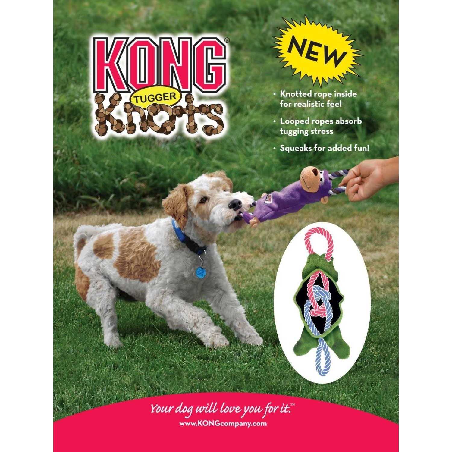KONG Tugger Knots Moose Dog Toy - Image 4