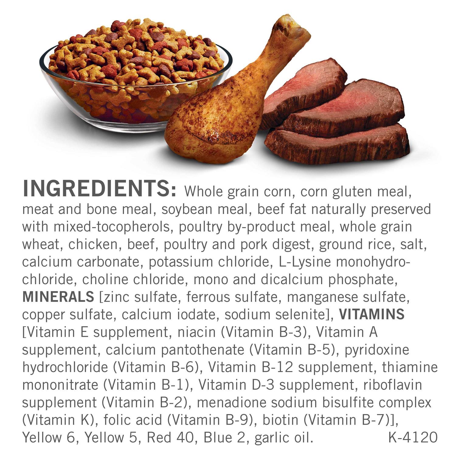 Purina Dog Chow Chicken & Beef Little Bites Dry Dog Food Bag - Image 3