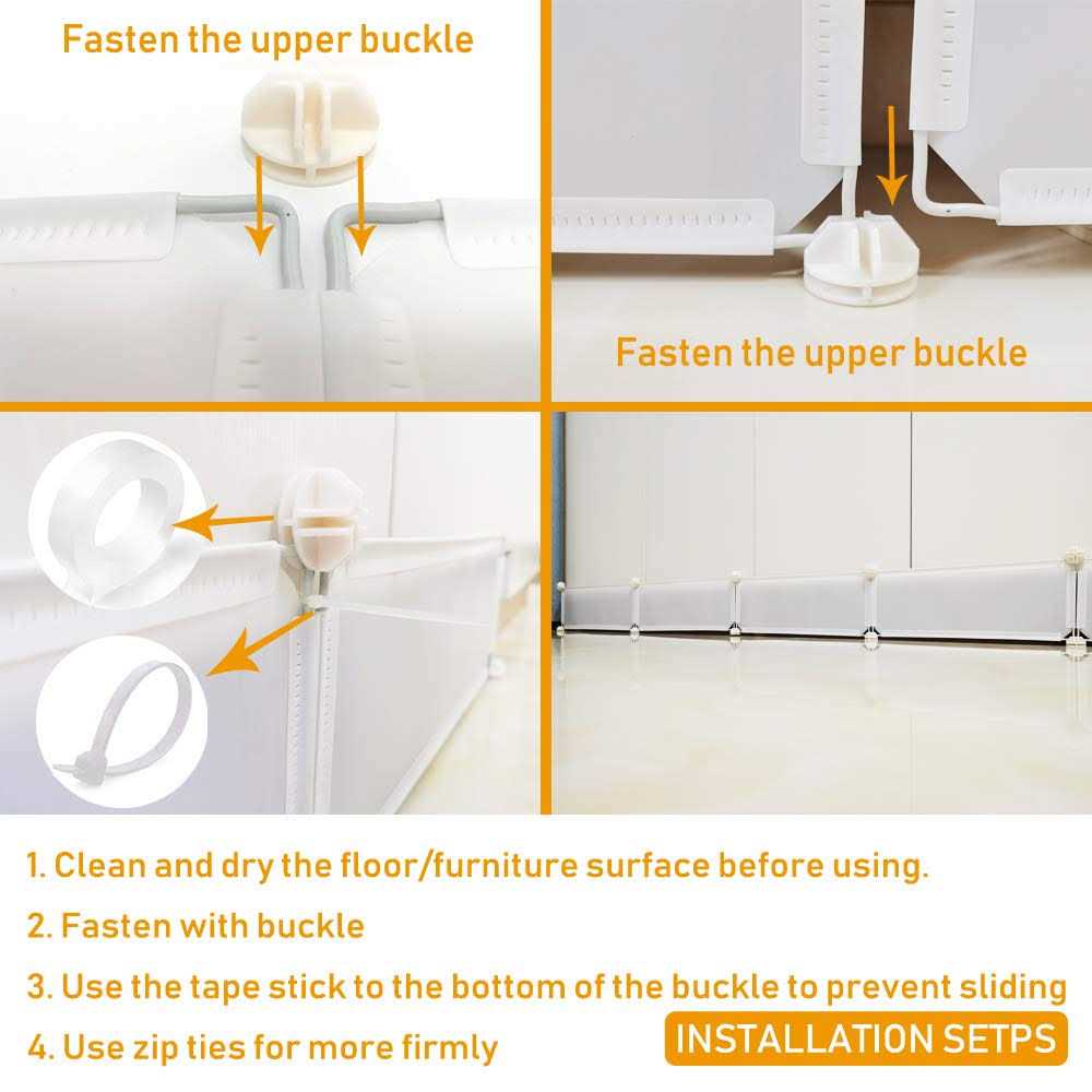 QIYIHOME Under Bed Blocker, Gap Bumper for Under Bed, Stop Things Going Under Bed or Sofa Couch - Image 4