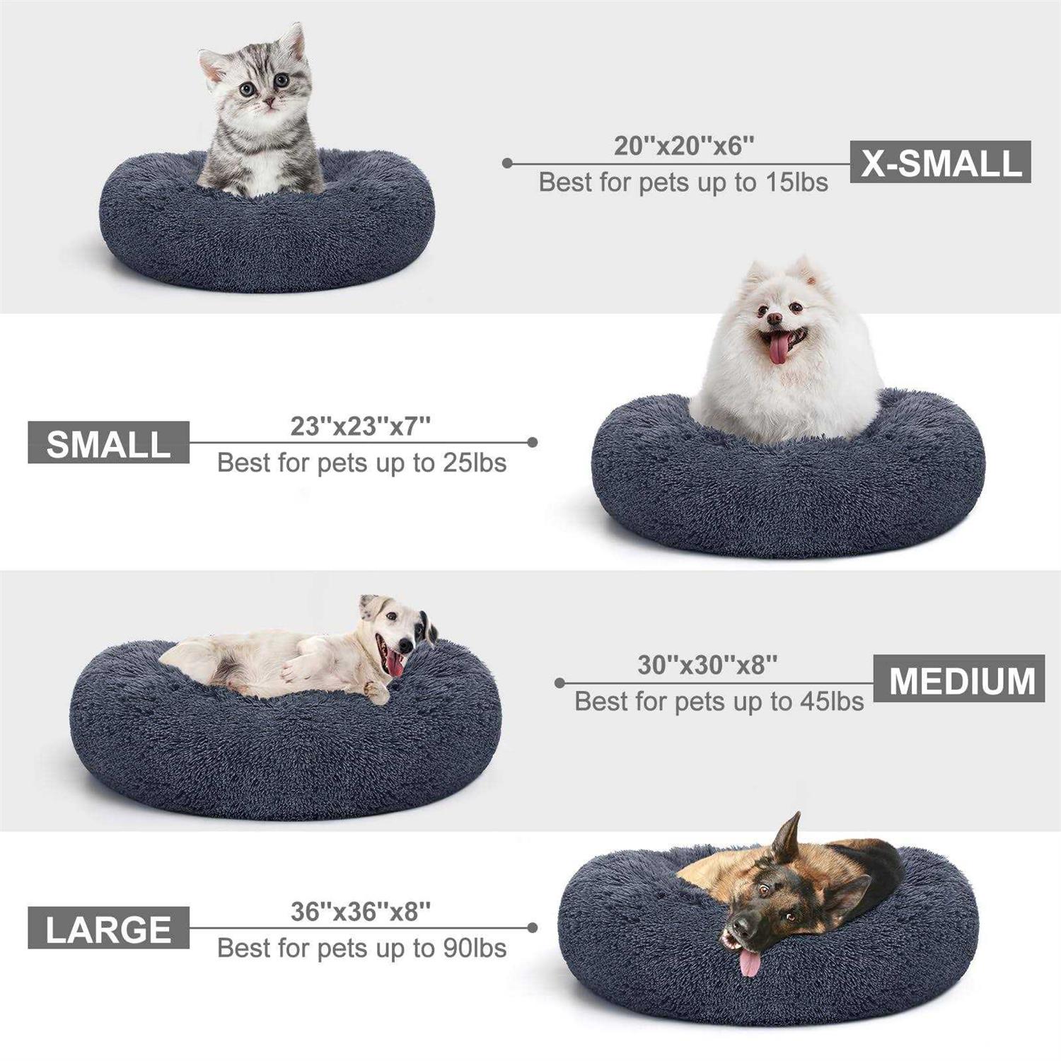 MIXJOY Orthopedic Dog Bed Comfortable Donut Cuddler Round Dog Bed Ultra Soft Washable Dog and Cat Cushion Bed - Image 5