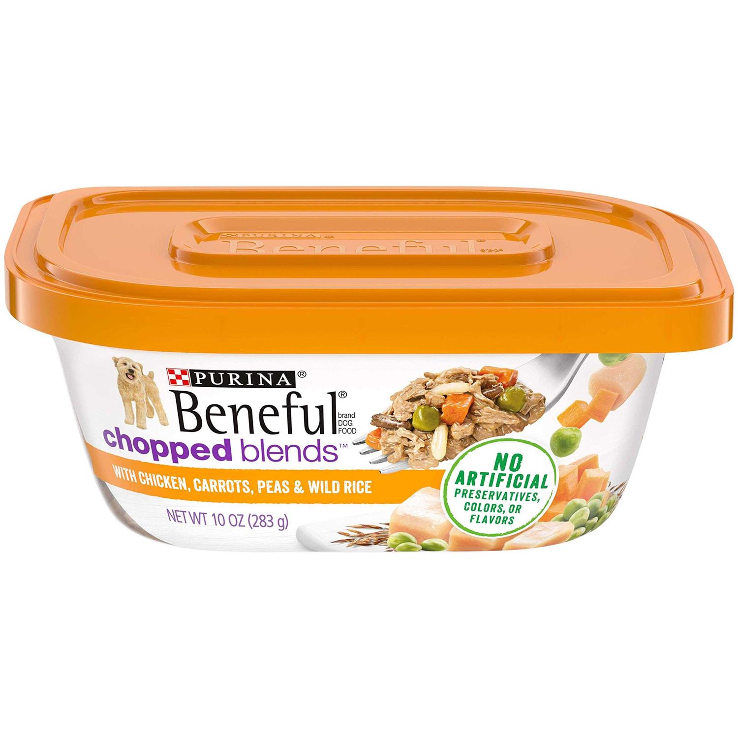 Purina Beneful Chopped Blends With Chicken Carrots Peas & Wild Rice Wet Dog Food