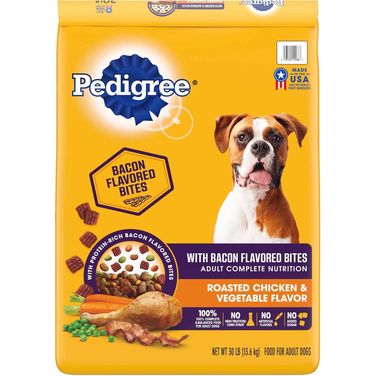 Pedigree with Bacon Flavored Bites Chicken Adult Dry Dog Food