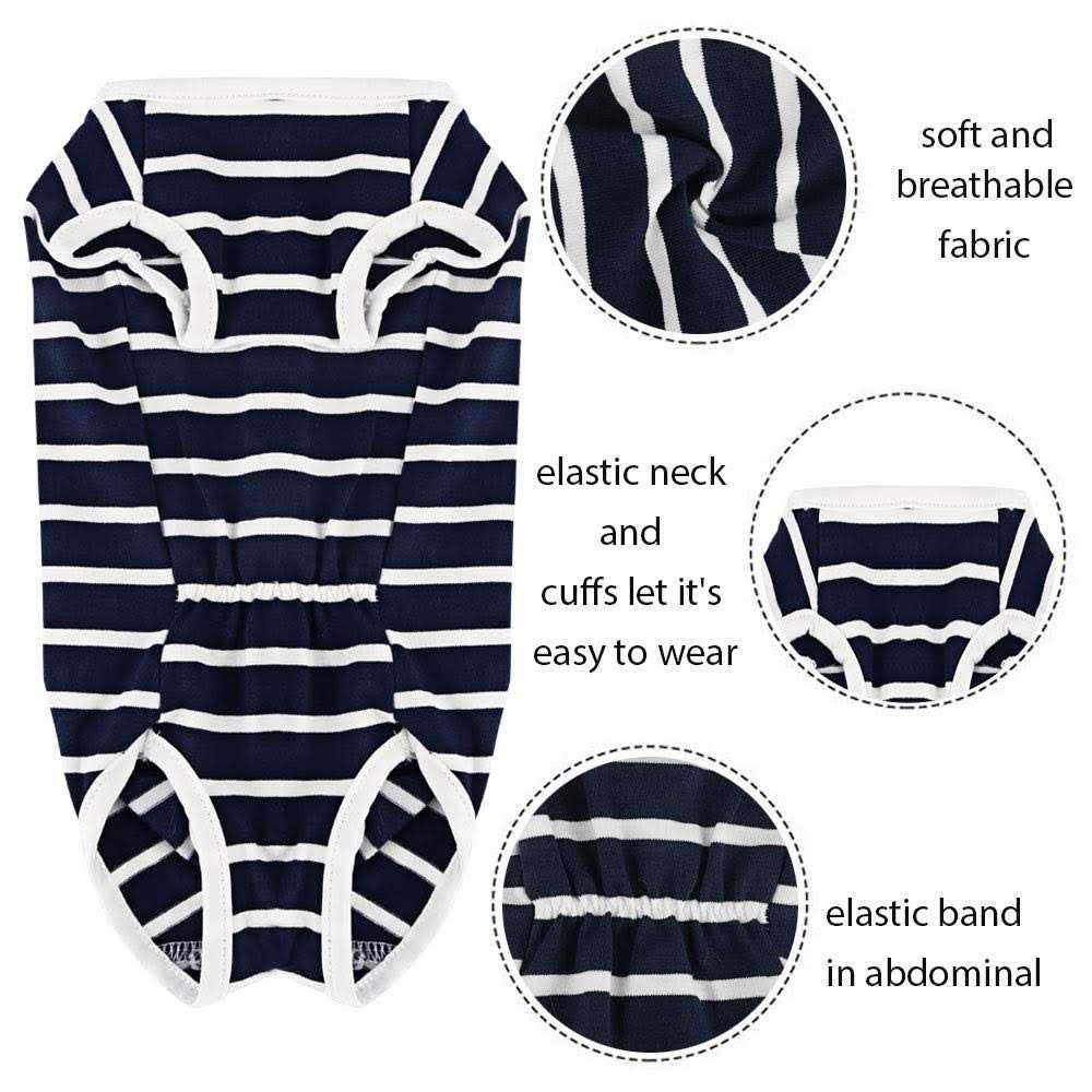 Due Felice Dog Diapers Sanitary Panties Doggy Period Onesie Bodysuits Pet Recovery Suit After Surgery Wear for Male and Female Dogs - Image 3