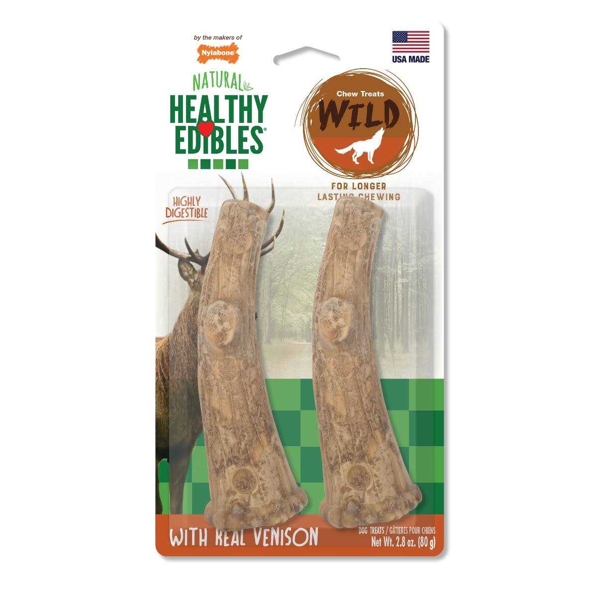 Nylabone Healthy Edibles Wild Antler Natural Long Lasting Venison Dog Chew Treats - Image 3