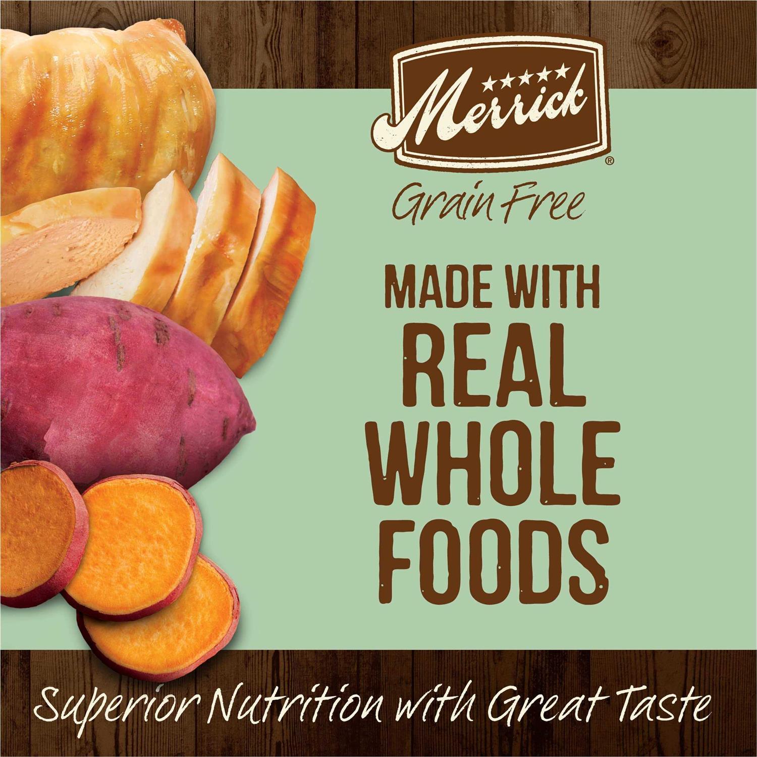 Merrick Grain Free Real Chicken Sweet Potato Recipe Senior Dry Dog Food - Image 3