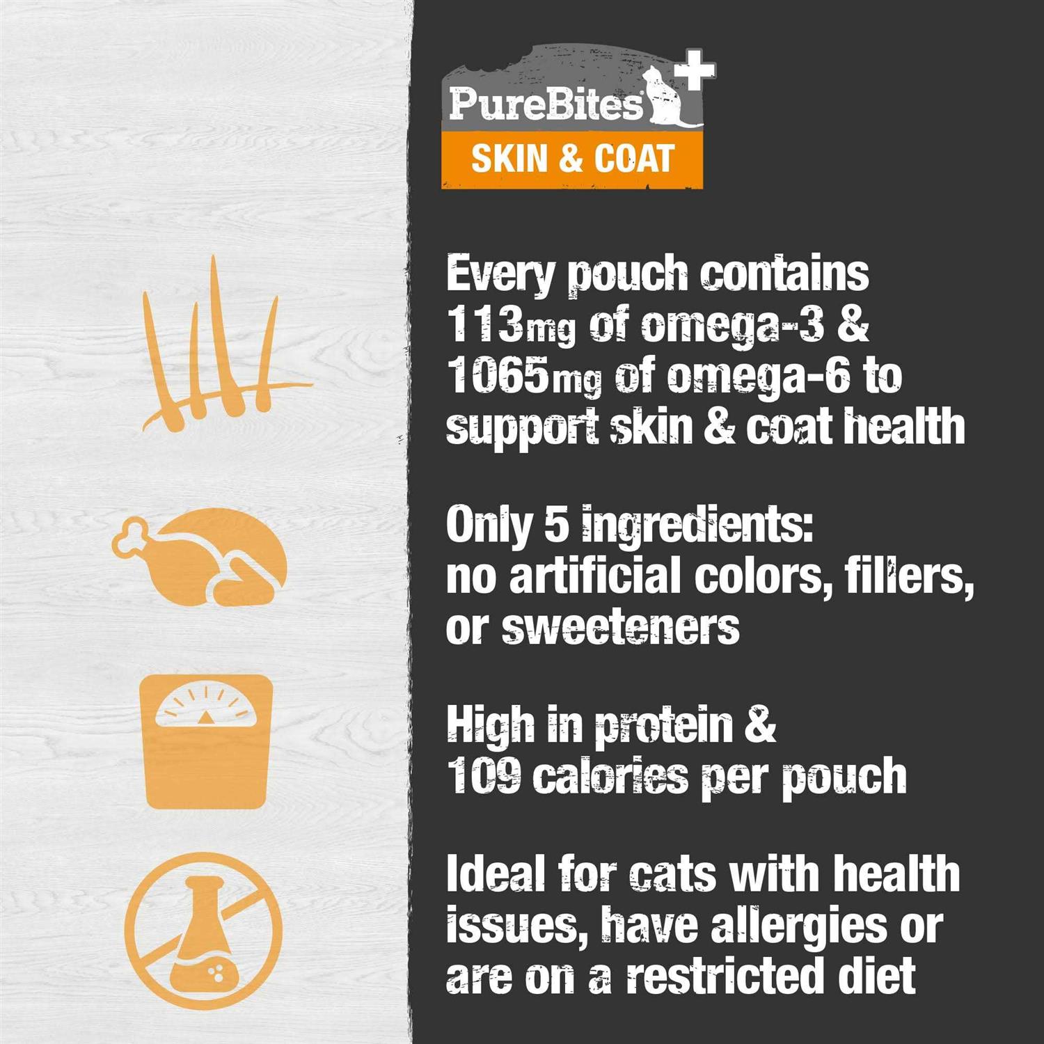 PureBites Plus Squeezables Dog Treat Topper Skin & Coat - Image 2