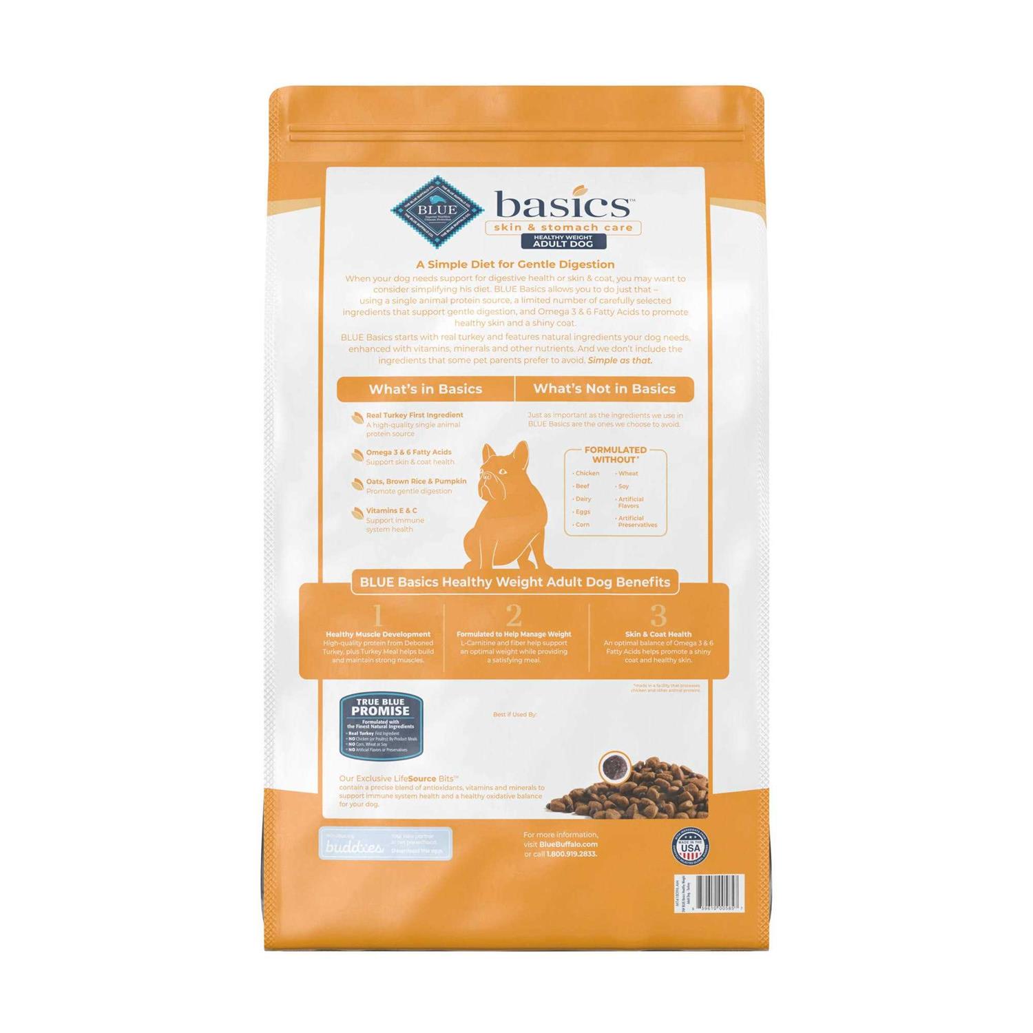 Blue Buffalo Basics Healthy Weight Turkey & Potato Dry Dog Food - Image 4