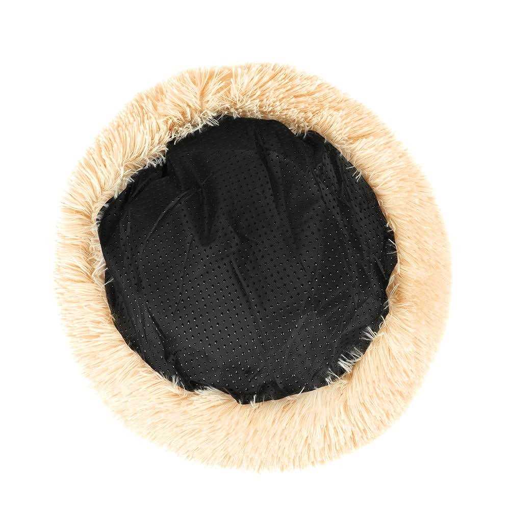 Round Plush Pet Bed for Dogs & Cats,Fluffy Soft Warm Calming Bed Sleeping Kennel Nest - Image 3