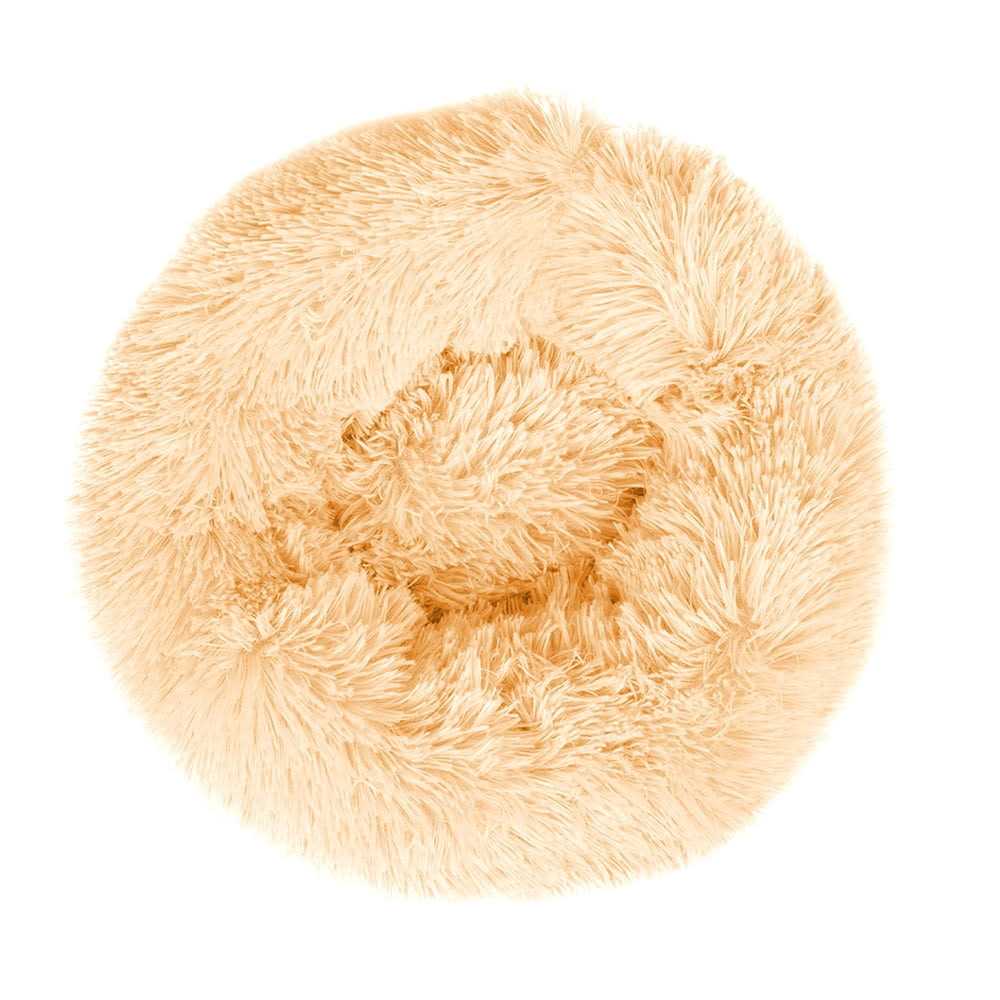 Round Plush Pet Bed for Dogs & Cats,Fluffy Soft Warm Calming Bed Sleeping Kennel Nest - Image 4
