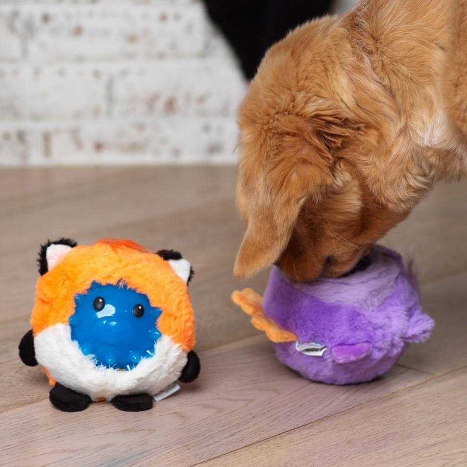 Outward Hound Unbelieva-Ball Owl Interactive Plush Toy with Light up Dog Ball - Image 5