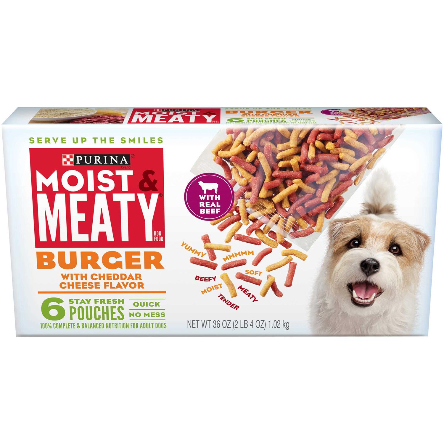 Purina Moist Meaty Burger With Cheddar Cheese Flavor Dry Dog Food