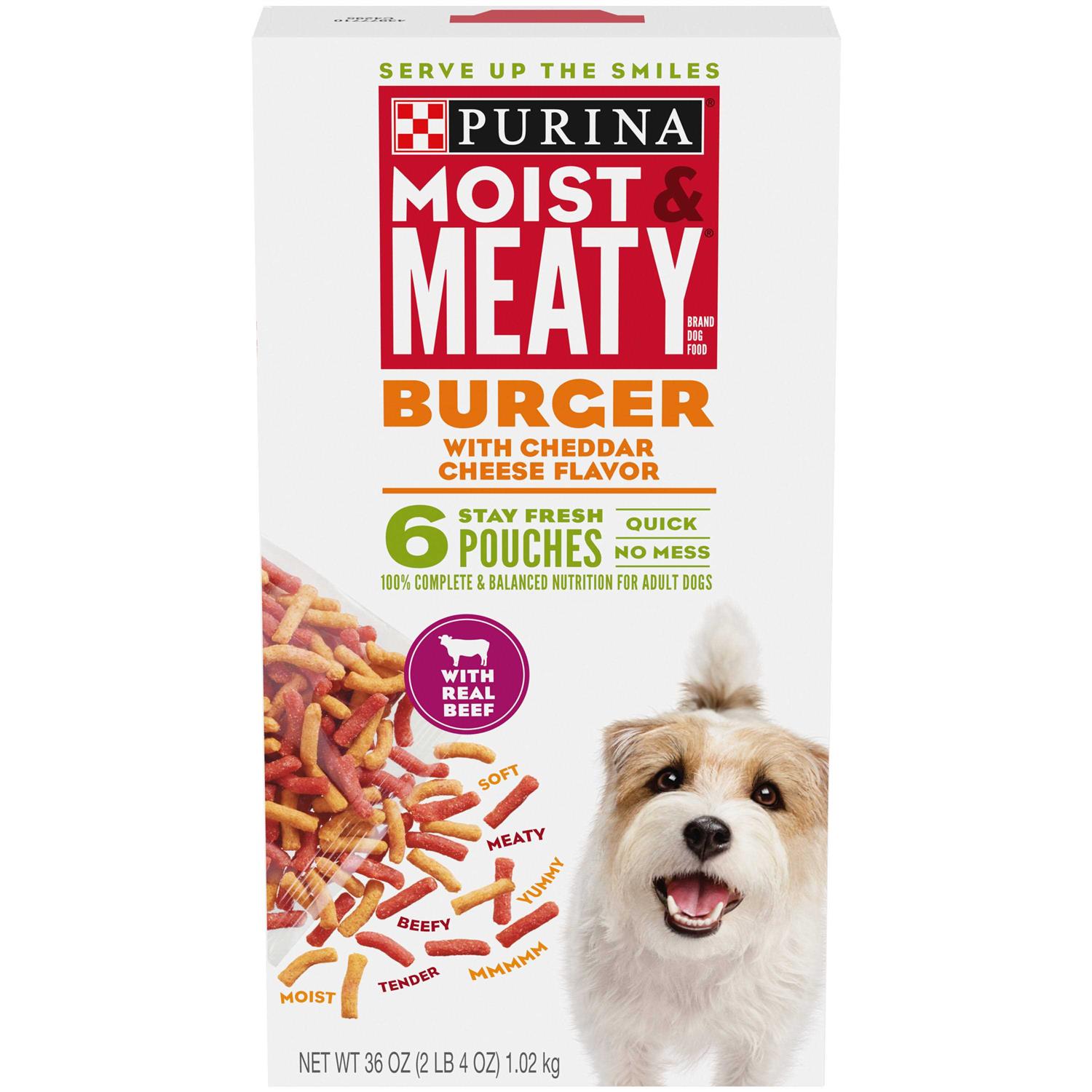 Purina Moist Meaty Burger With Cheddar Cheese Flavor Dry Dog Food - Image 3