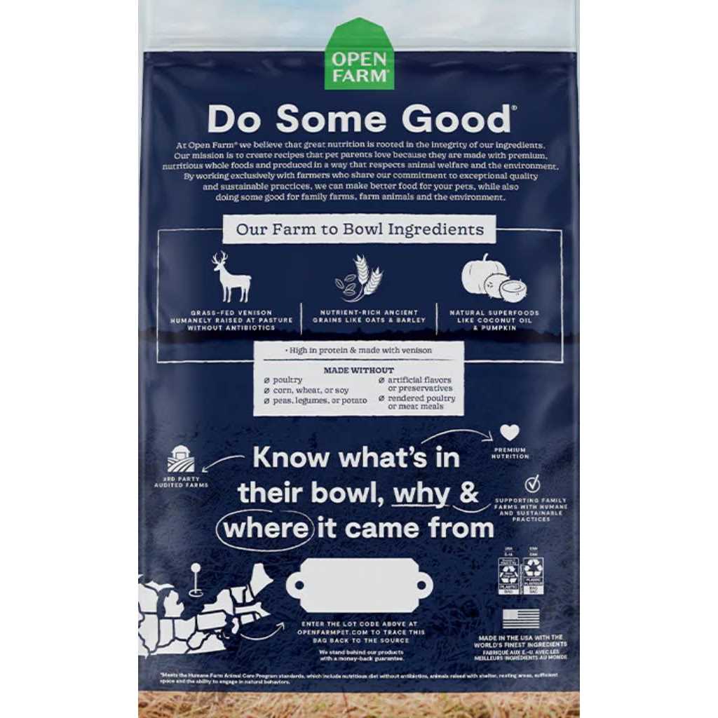 Open Farm New Zealand Venison Ancient Grains Dry Dog Food - Image 3