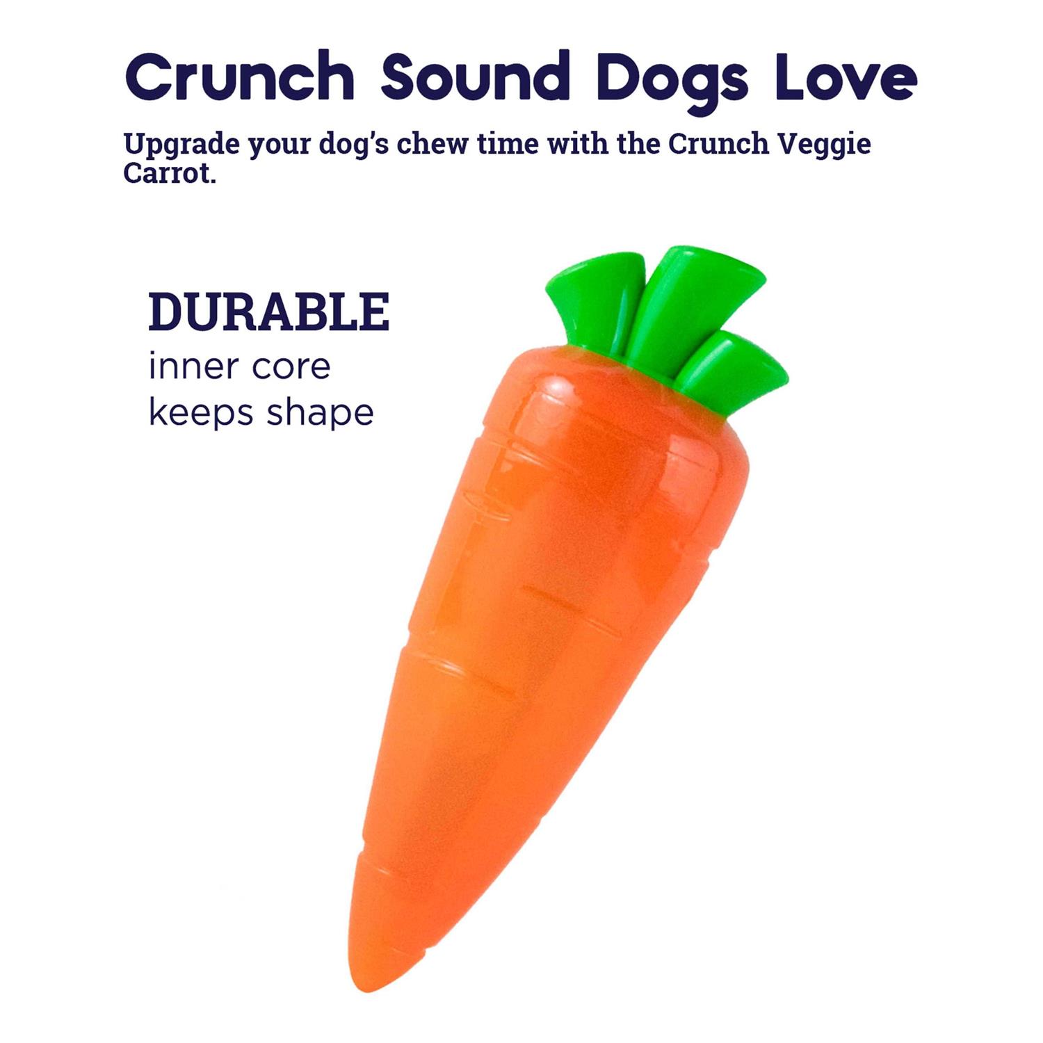 Petstages Crunch Veggies Carrot Dog Chew Toy - Image 3