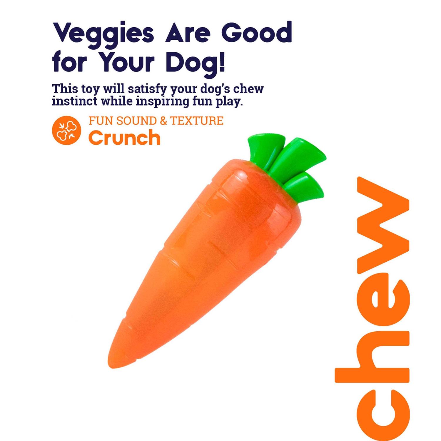 Petstages Crunch Veggies Carrot Dog Chew Toy - Image 5