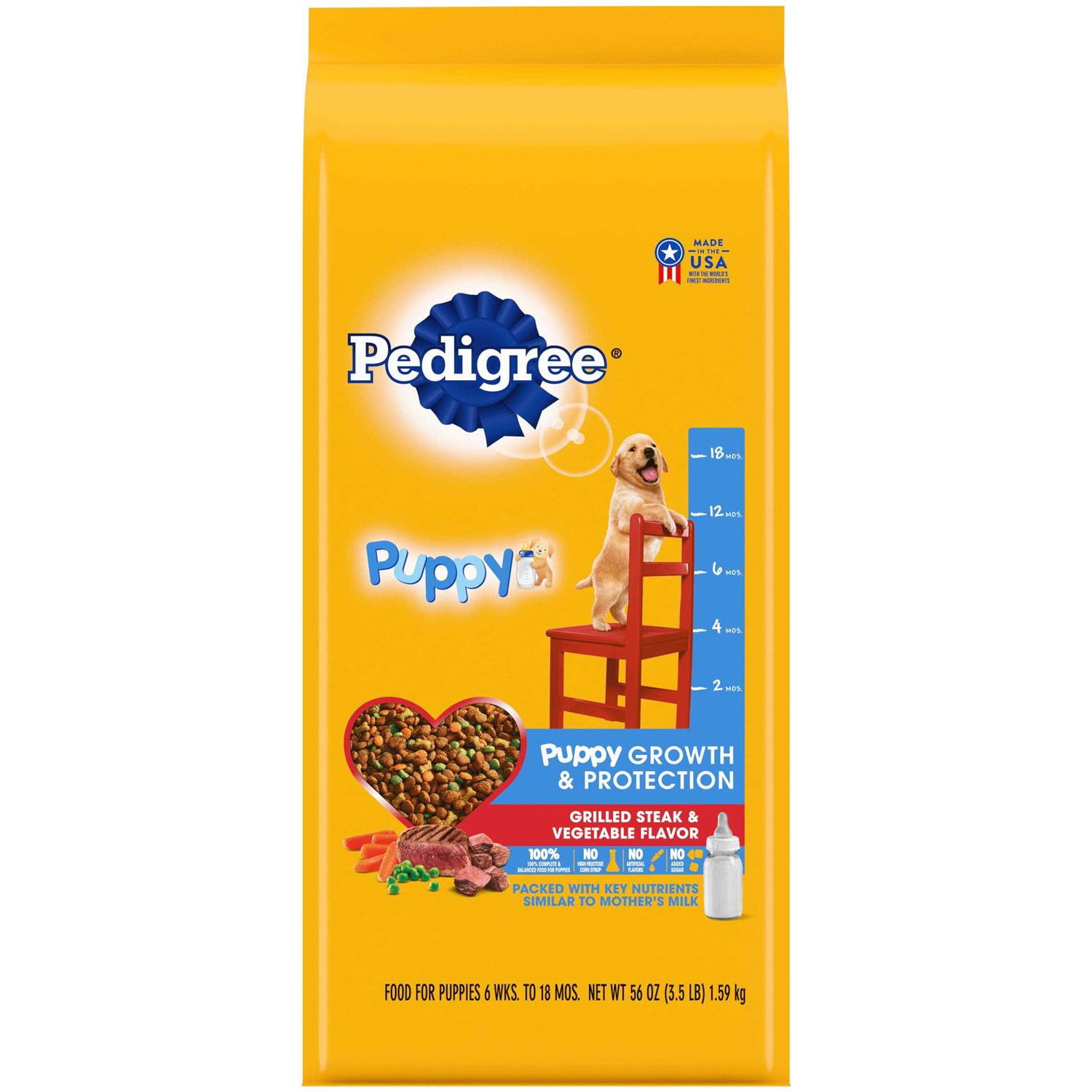 Pedigree Puppy Growth & Protection Dry Dog Food Vegetable Flavor