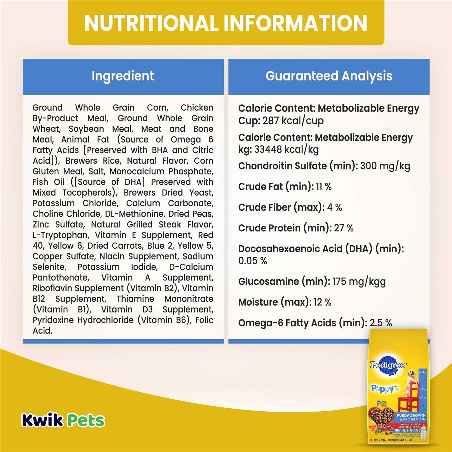 Pedigree Puppy Growth & Protection Dry Dog Food Vegetable Flavor - Image 4