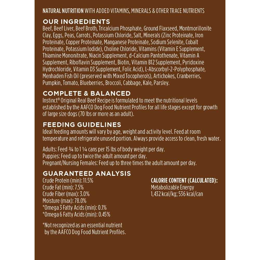 Instinct Grain-Free Beef Formula Canned Dog Food - Image 3