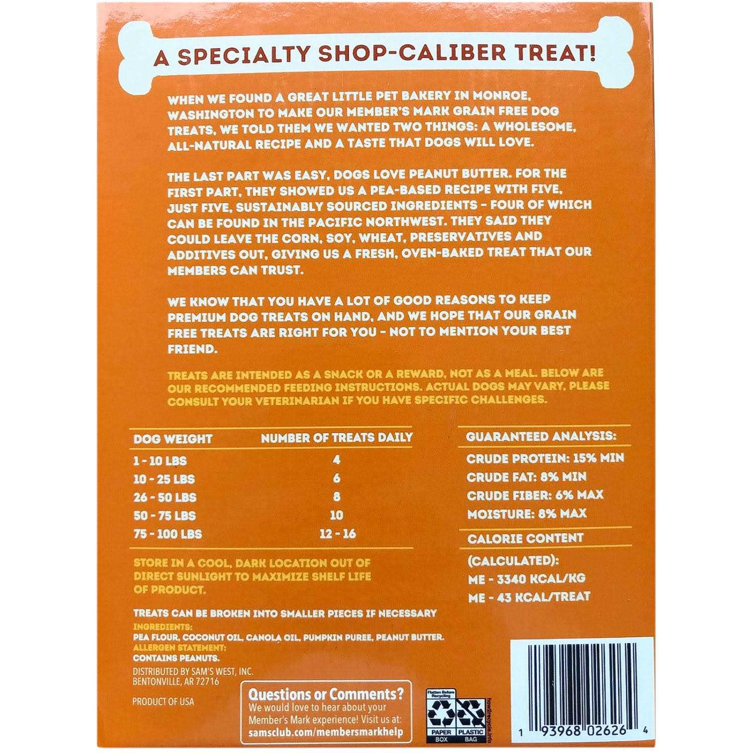 Member's Mark Grain-Free Dog Treat Biscuits - Image 3