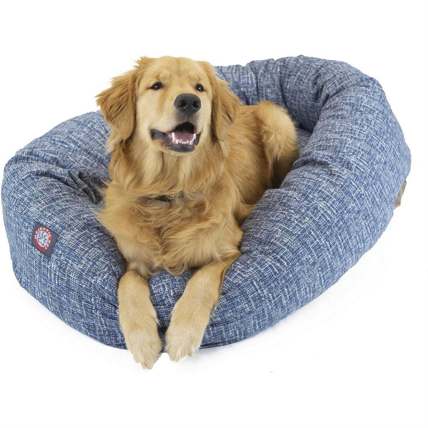 Majestic Pet Palette Heathered Sherpa Bagel Bolster Dog Bed - Image 3