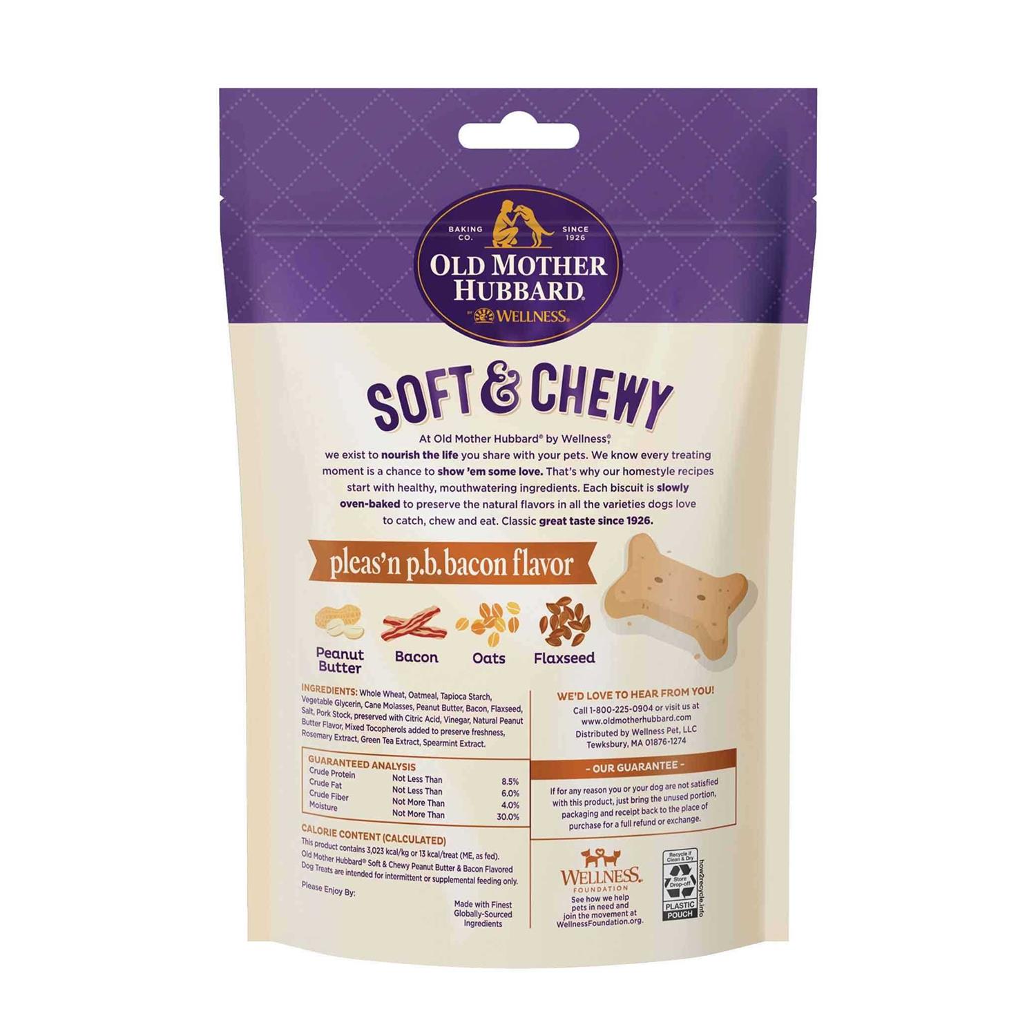 Old Mother Hubbard Soft & Tasty Peanut Butter & Bacon Biscuits Baked Dog Treats Mini - Image 4