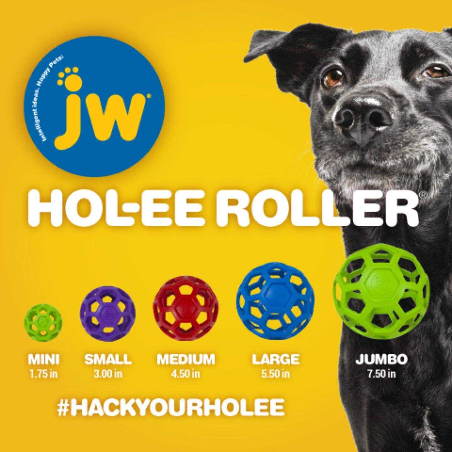 JW Pet Hol-ee Roller Dog Toy Puzzle Ball - Image 3