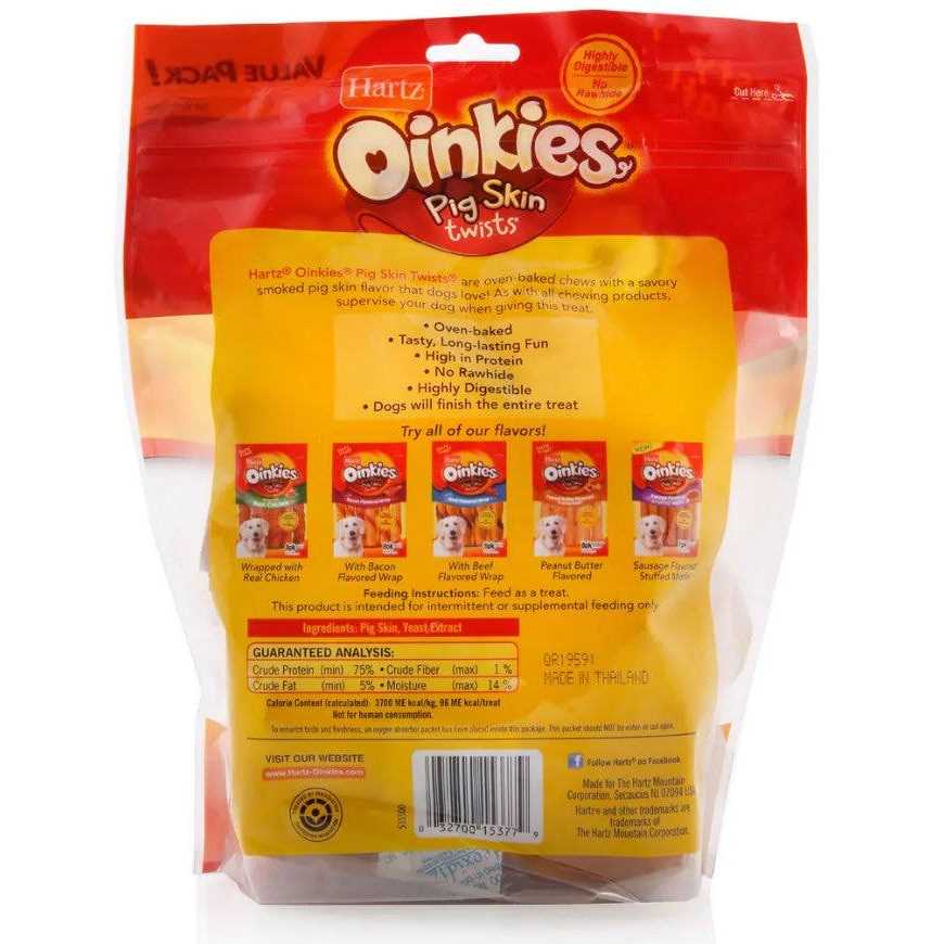 Hartz Oinkies Pig Skin Smoked Twists - Image 4