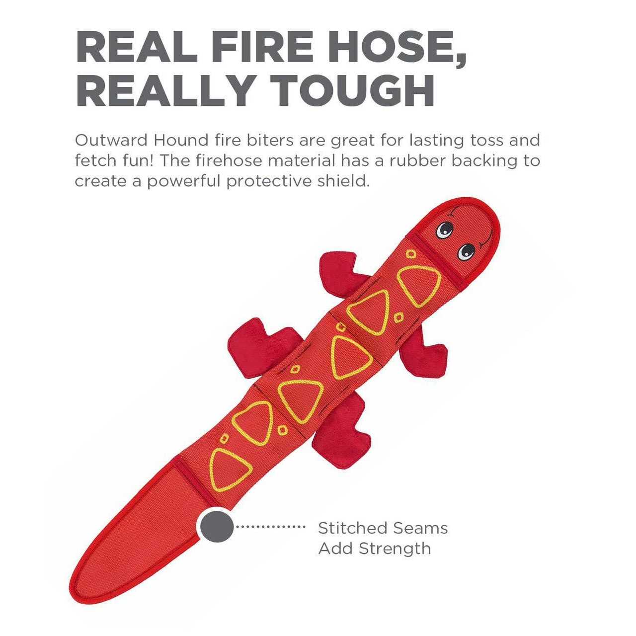 Outward Hound Fire Biterz Dog Toy Lizard - Image 5