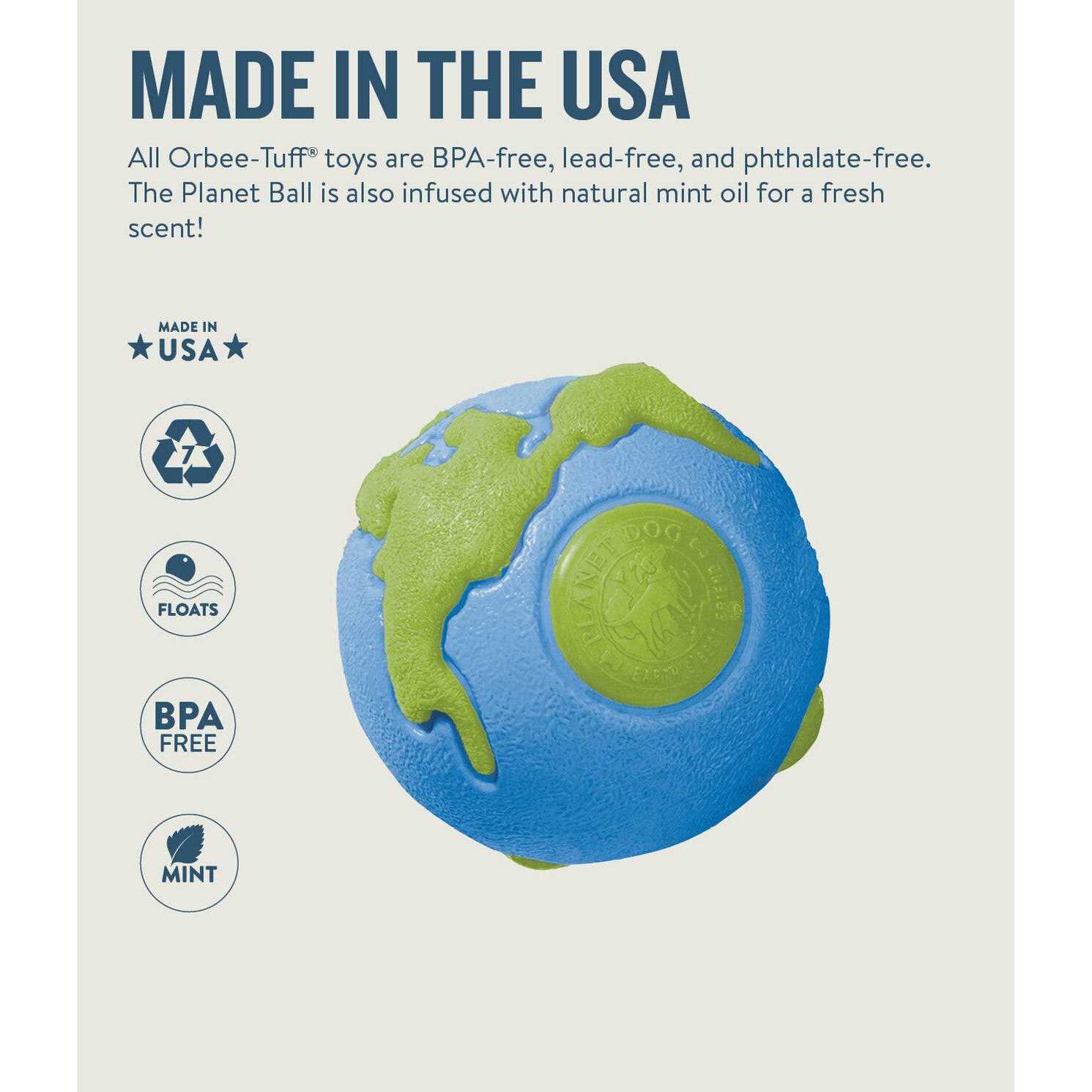 Planet Dog Orbee Tuff Ball Blue - Image 2