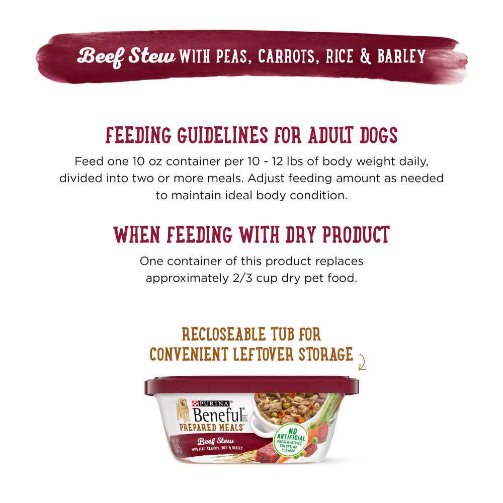 Purina Beneful Beef Stew Prepared Meals Dog Food - Image 3