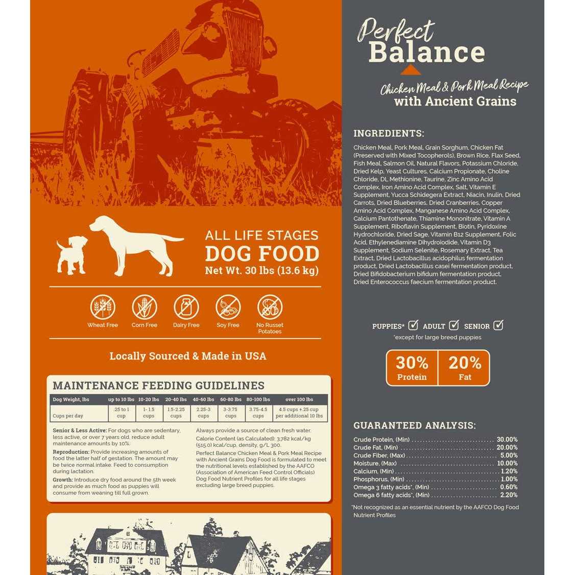 Perfect Balance Chicken Meal & Pork Meal Recipe with Ancient Grains Dog Food - Image 2