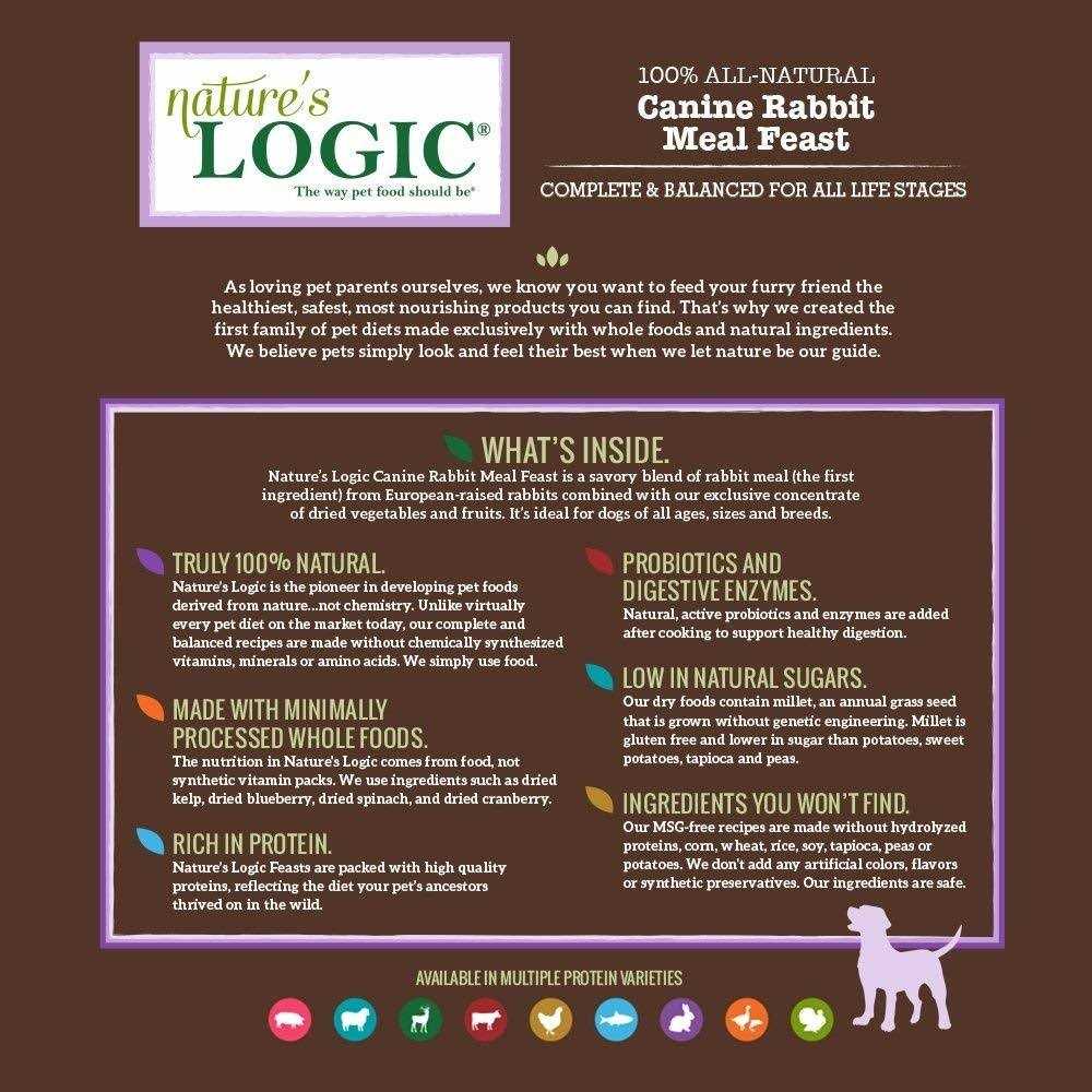 Nature's Logic Canine Rabbit Meal Feast Dry Dog Food - Image 4