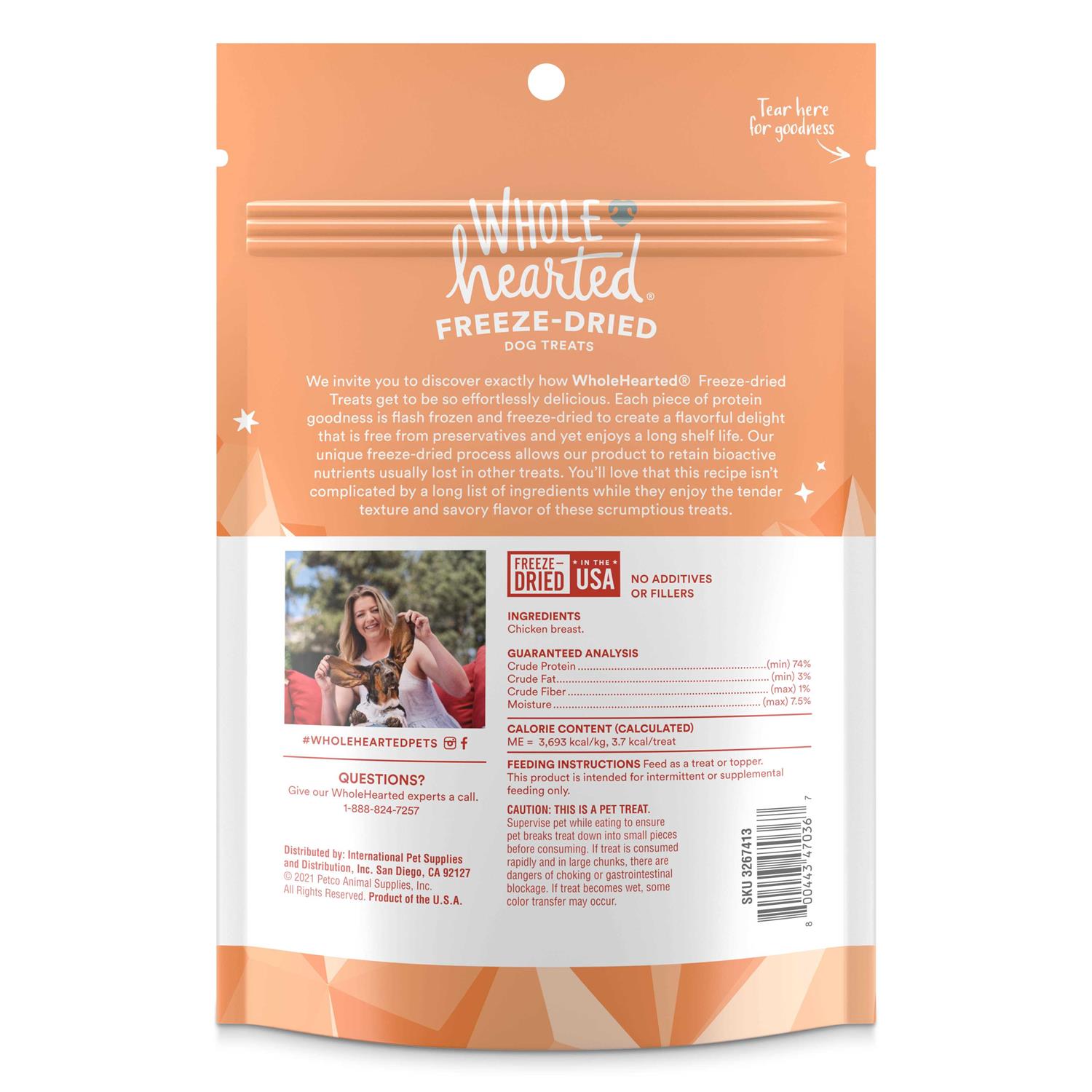 WholeHearted Chicken Breast Freeze Dried Dog Treats - Image 4