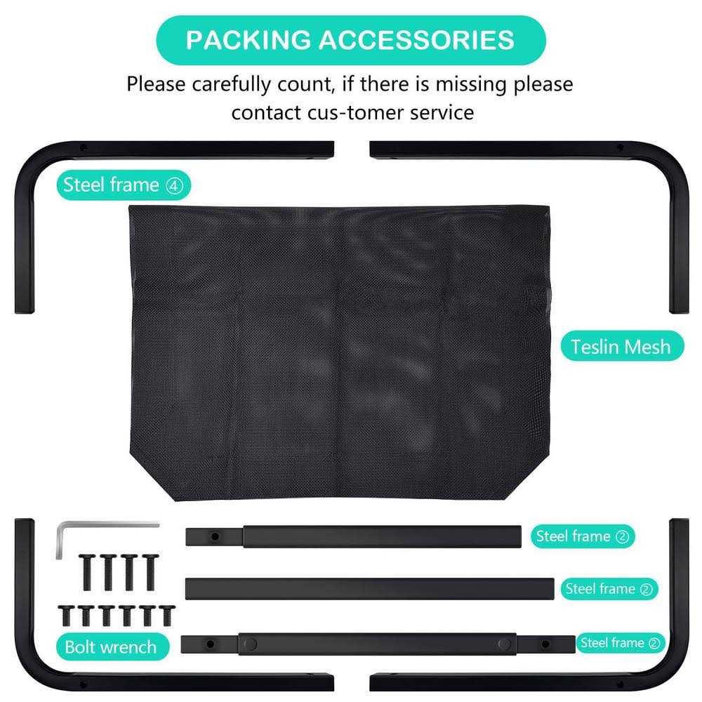 gdkasrny Pet Bed,portable raised cooling steel-framed Elevated Pet Bed 24 32 48 - Image 3