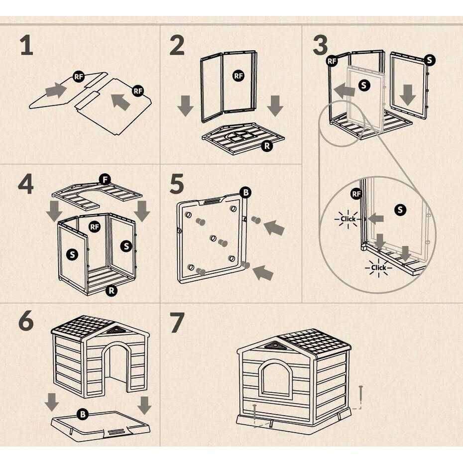 Rimax Dog House for Small Breeds in Taupe - Image 4