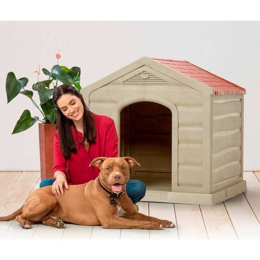 Rimax Dog House for Small Breeds in Taupe - Image 5