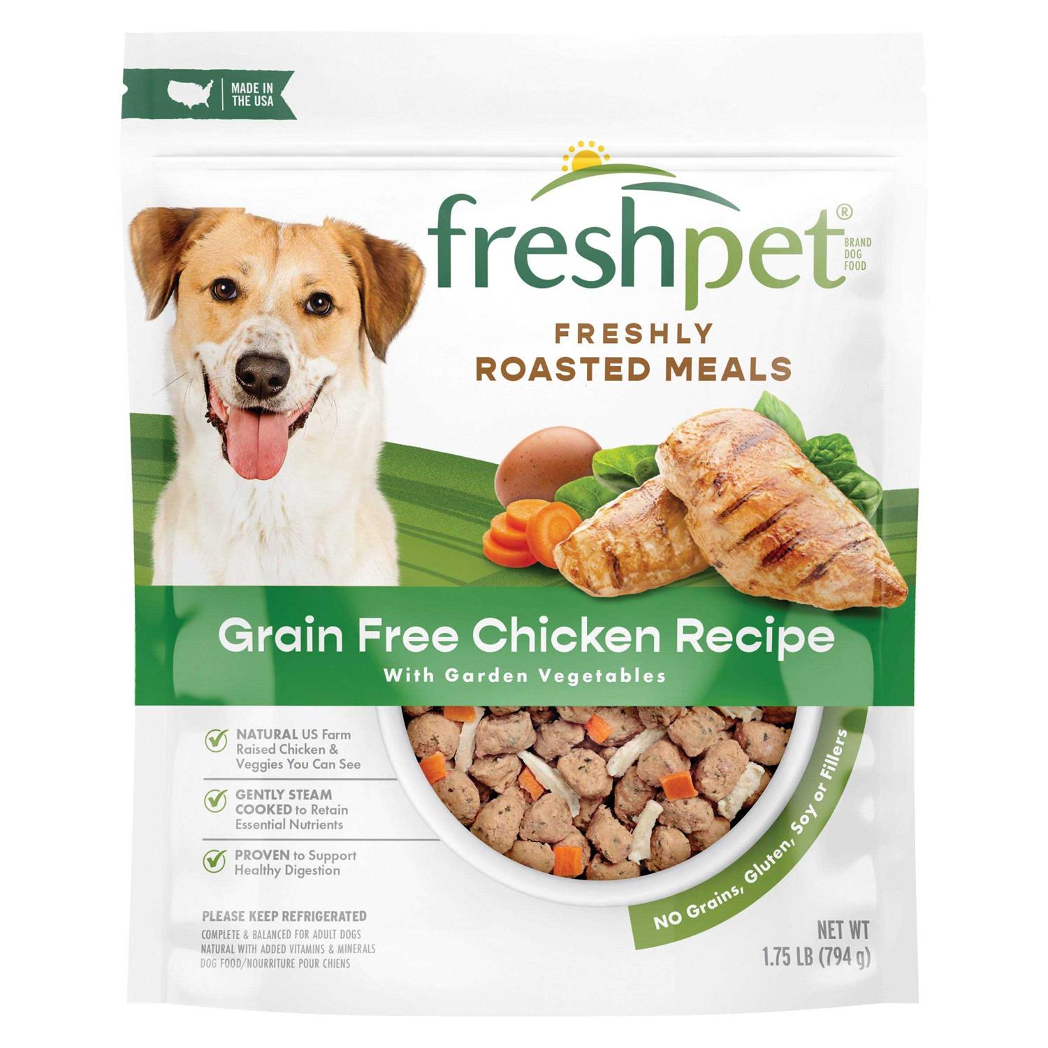 Freshpet Grain Free Chicken Recipe with Garden Vegetables Freshly Roasted Meals Dog Food - Image 4