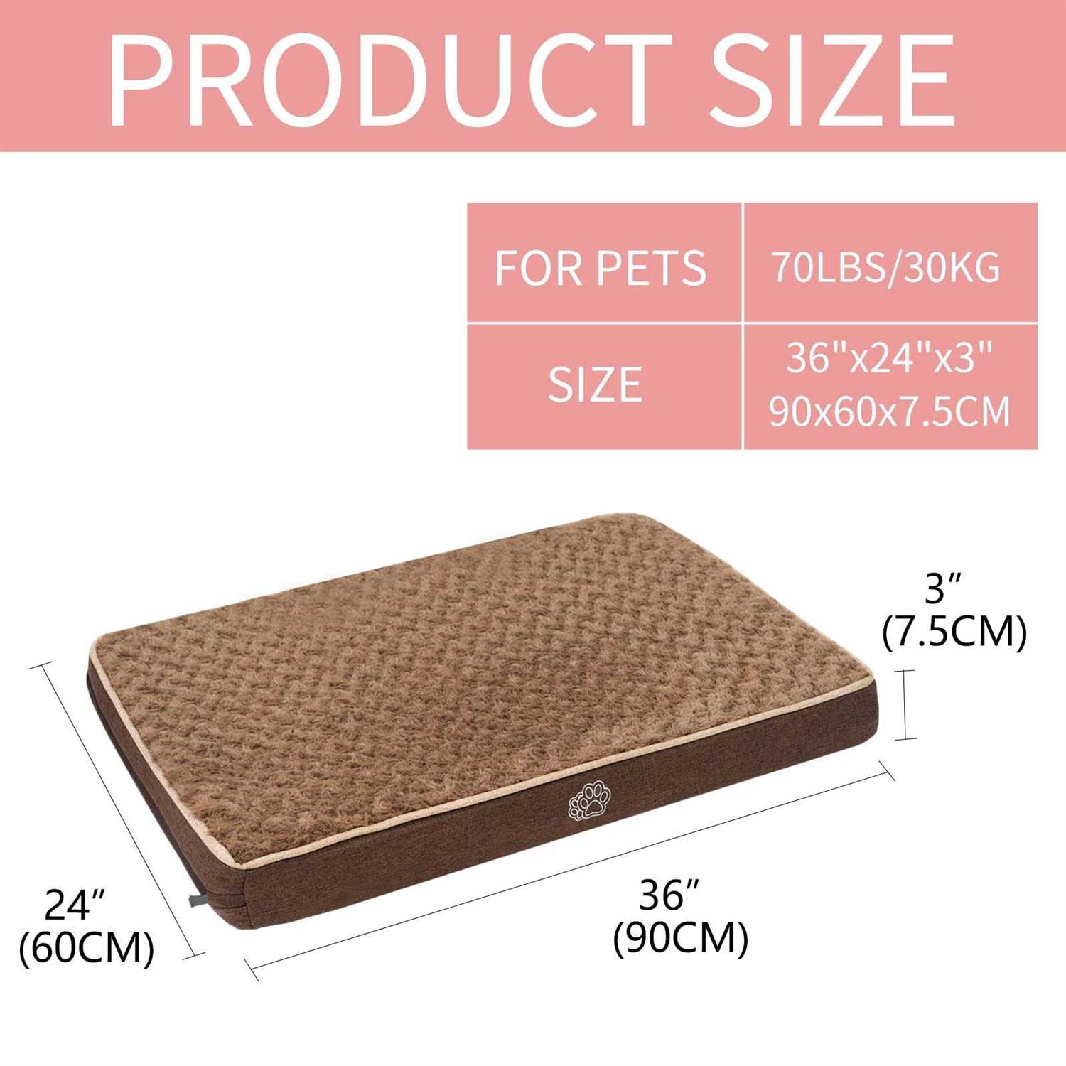 EMPSIGN Dog Bed Crate Pad Washable Removable Cover - Image 3