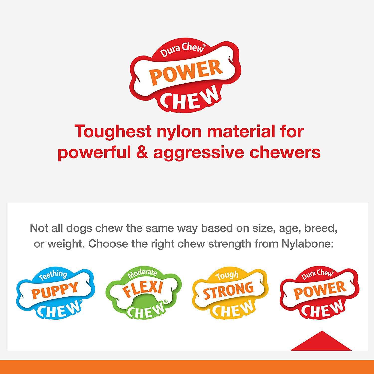Nylabone Power Chew Easy-Hold Bacon Dental Dog Toy - Image 5