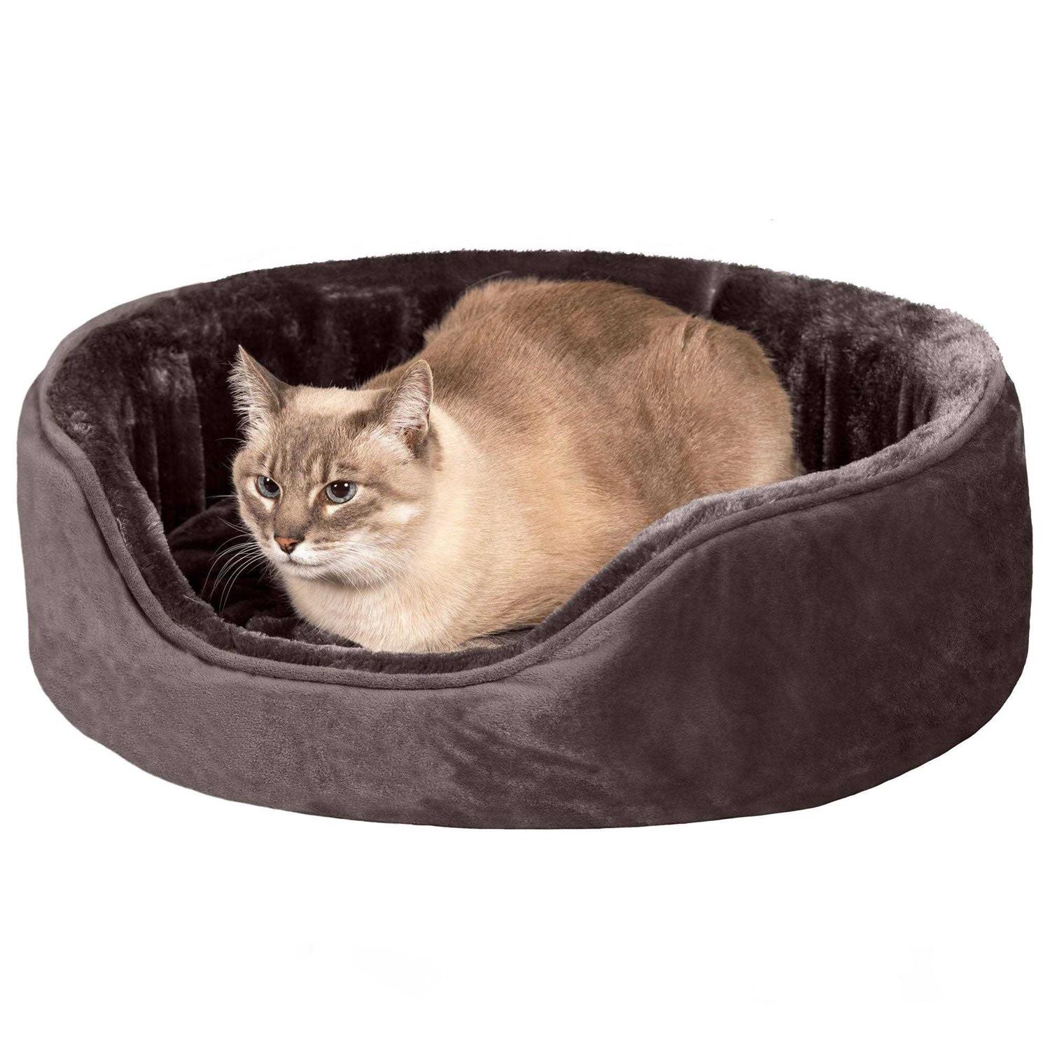 FurHaven Plush & Velvet Oval Dog Bed - Image 5