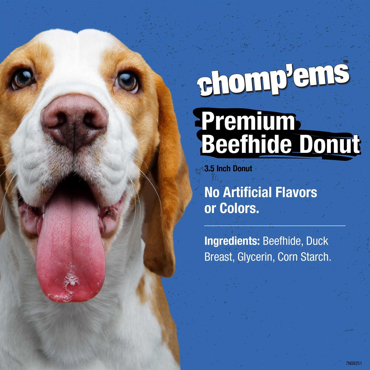 Ruffin' It Chomp'ems 3.5 Beefhide Donut W/Duck - Image 4
