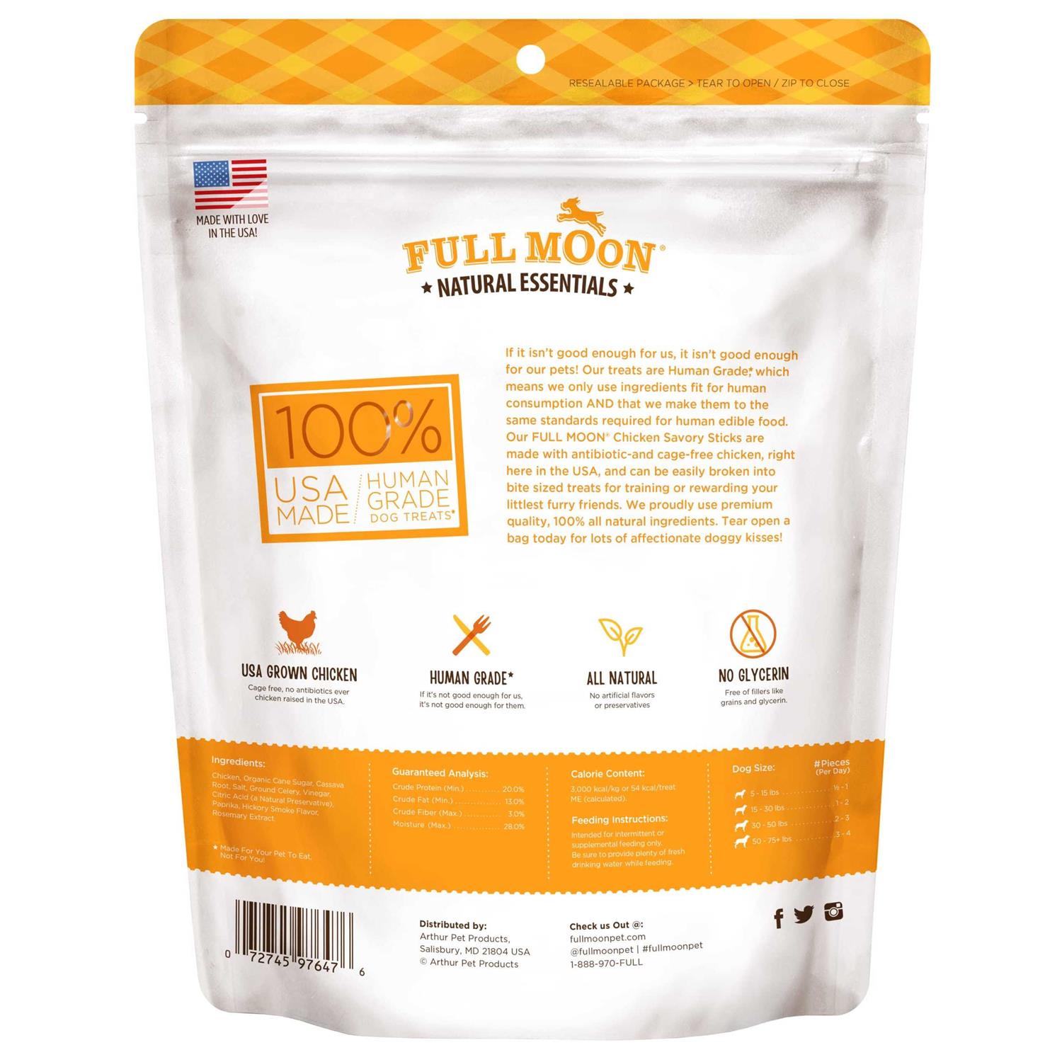 Full Moon Chicken Recipe Savory Sticks Dog Treats - Image 2