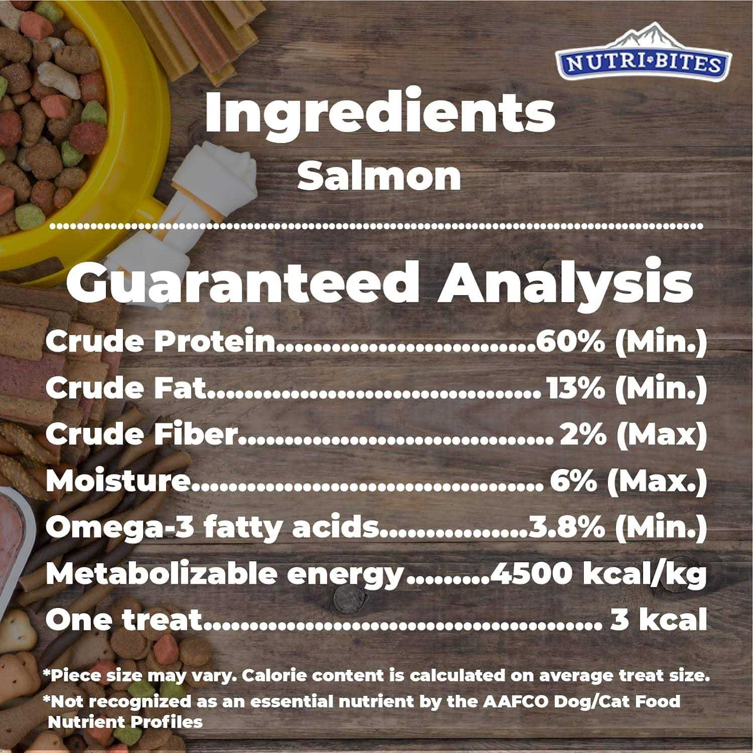 nutri bites freeze dried salmon pets treats rich in protein and omega-3 premium quality 14 oz for dogs and cats - Image 3