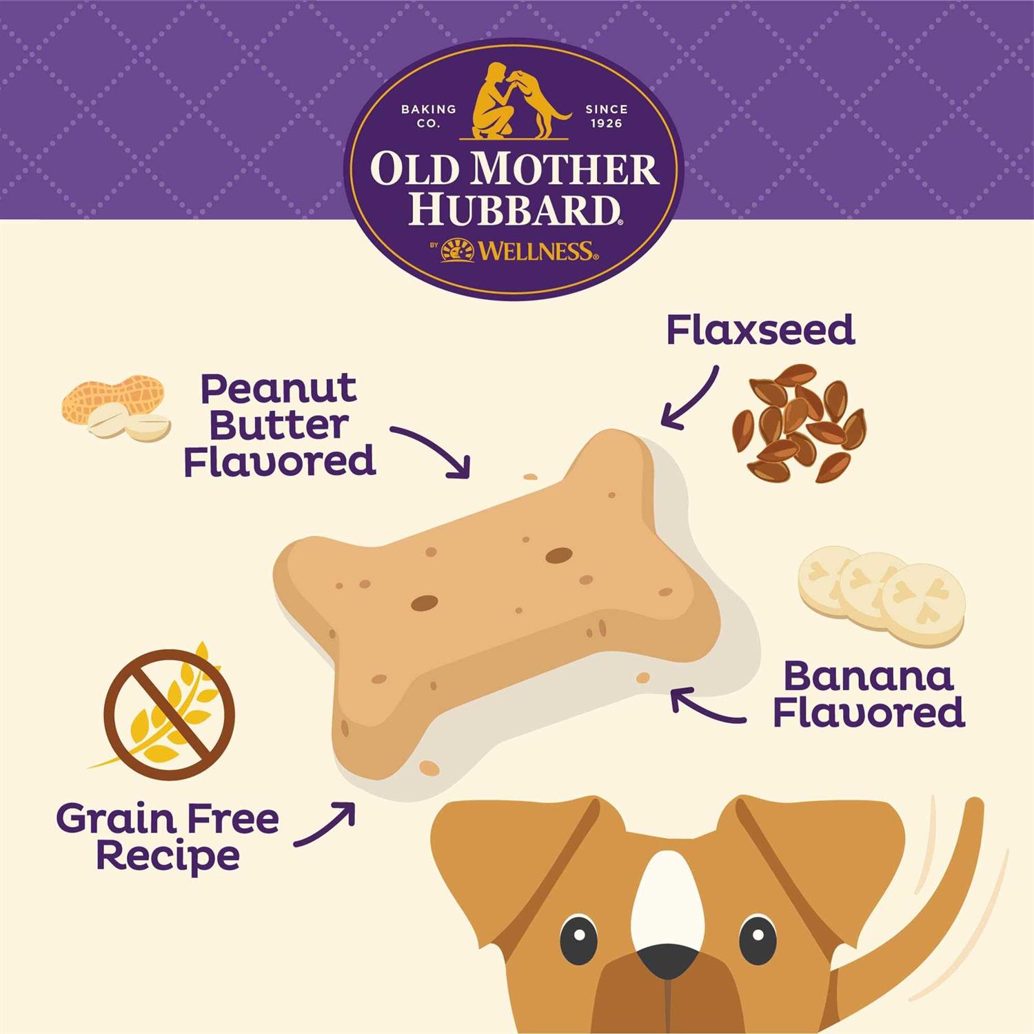 Old Mother Hubbard Mini P-Nuttier 'N Nanners Grain-Free Biscuits Baked Dog Treats - Image 5