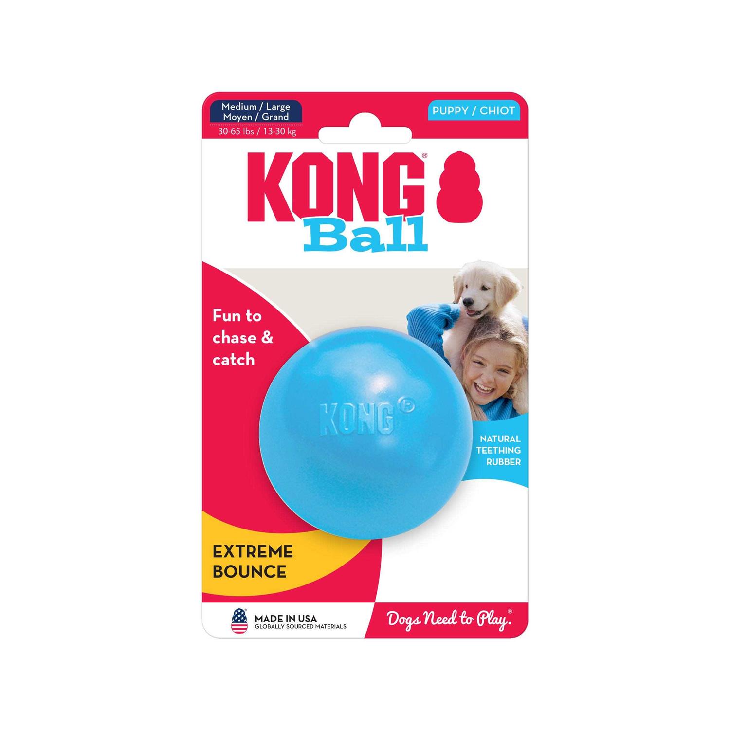 KONG Puppy Ball with Hole Dog Toy - Image 4
