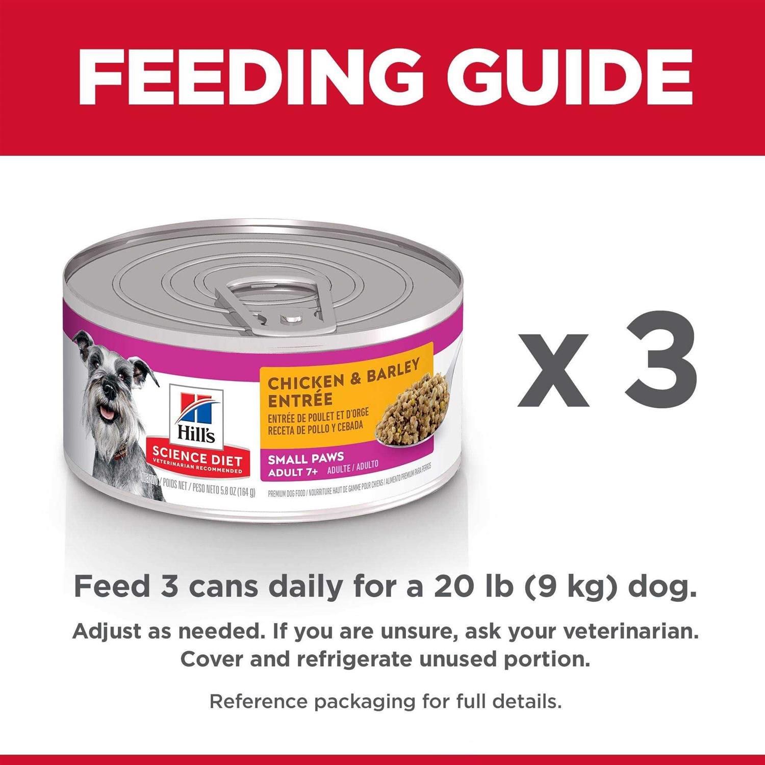 Hill's Science Diet Adult 7+ Small Paws Chicken & Barley Entree Dog Food - Image 4